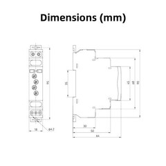 Asymmetric Cycle Timer Relay HYCRT8-J2 0.1s 10days AC DC 24 240V 2 Outputs DIN