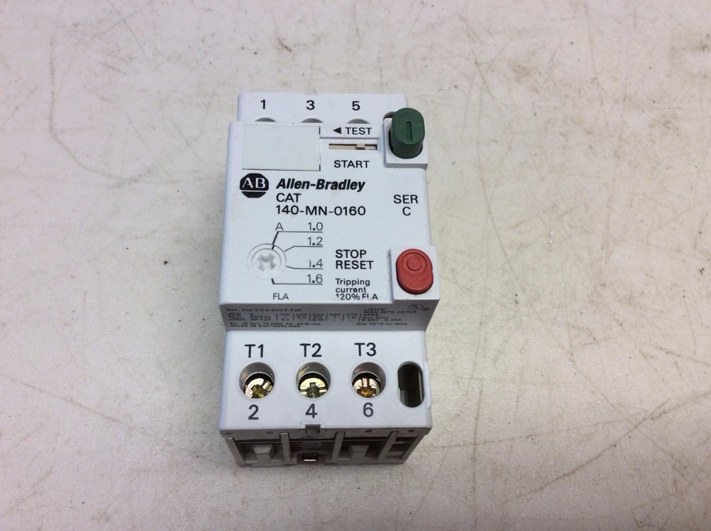 Allen Bradley 140-MN-0160 1.6 A Motor Circuit Protector Breaker 140MN0160 140-MN