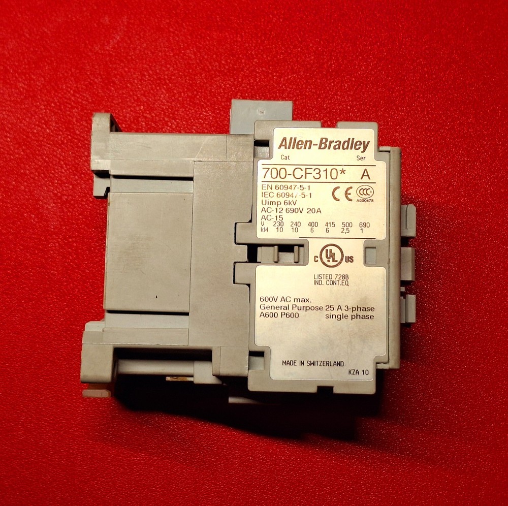 ALLEN-BRADLEY 700-CF310 Series A, Control Relay 600V, 25A, Swiss Made – NEW