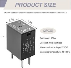 4-Pin High Power 12VDC 40A Car AC Relay, 4 PCS Multi-Purpose Quic Color: 2 Pcs