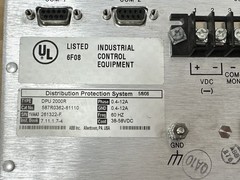 ABB DPU2000R DISTRIBUTION PROTECTION SYSTEM RELAY CONTROL SURPLUS UN-USED