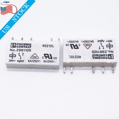 24VDC 6A 250VAC 5-Pin For No.2961105 Phoenix Contact Power Relay (Pack of 25)