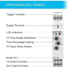 12V Relay Timer Delay Off Trigger 10 Function Choices 35mm DIN Rail Mount XS SJ