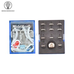 MY3NJ AC 220V / AC 110V / DC 24V 11 PIN Coil Power Relay Module Socket Base