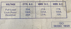 STEVECO 90-237 25A 277VAC 2-POLE N.O. TYPE 143 CONTACTOR W/ 24V AC COIL – NEW