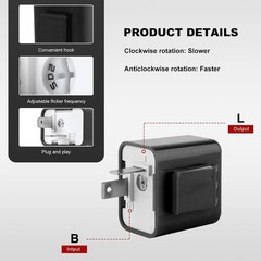 Motorcycle LED Flasher Relay for LED Turn Signal,12V 2Wire 2Pin Turn Signal