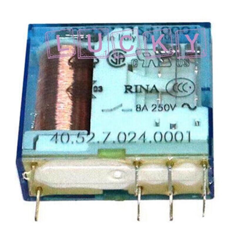 10PCS NEW FOR Finder 40.52.7.024.0001 8-pin 24VDC 8A 250VAC relay