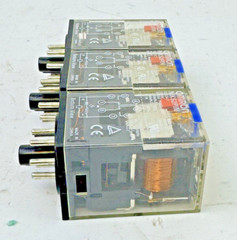 OMRON *LOT OF 3* – MKS2PIN – RELAY – 250VAC/ 30VDC, 10A RES. ,7A GEN. SINGLE PHS