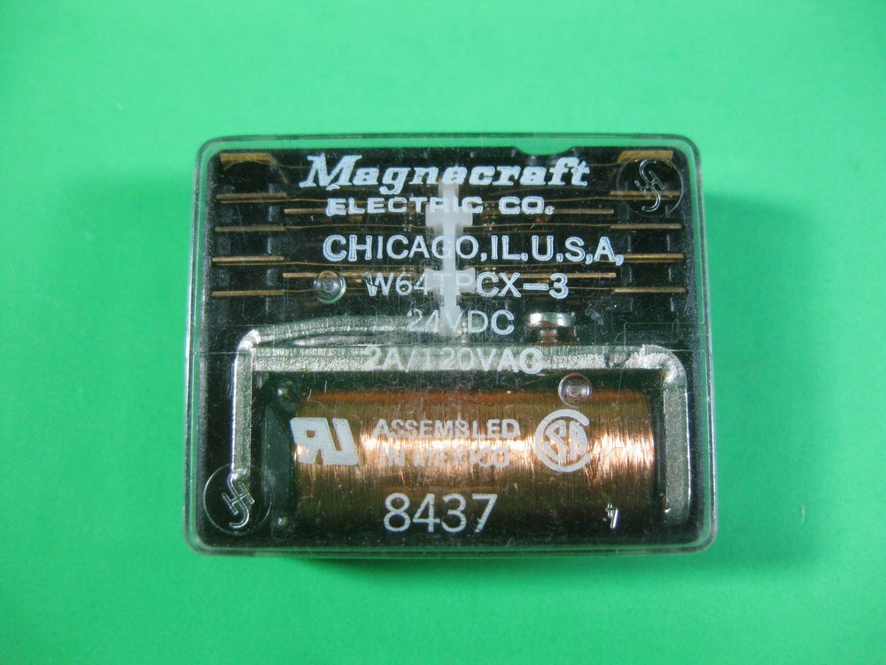 Magnacraft 24VDC, 2A/120VAC Flatpak Relay HP 0490-0700 — W64PCX-3 — New