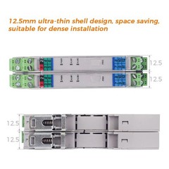 DC Signal Isolator Din Rail 4-20mA 0-10V 500Ω Current Voltage Converter Splitter