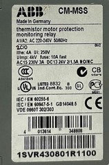 ABB CM-MSS THERMISTOR MOTOR PROTECTION MONITORING RELAY 220VAC FREE FAST SHIP