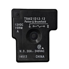 12VDC 30A SPST-NO PCB Power Relay Set of 2 Compatible With PC Board or Panel