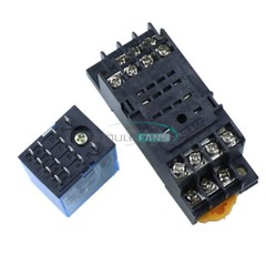 MY4NJ 12V/24V/110V/220V Coil Power Relay DIN Rail Mounted Base 14 Pin 4PDT FC-