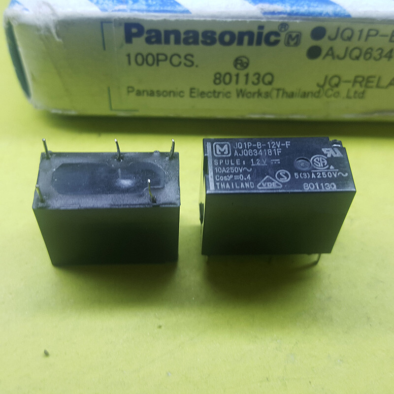 2Pcs PANASONIC JQ1P-B-12V-F JQ1P-12V-F 12VDC Power Relay 10A 250V 5Pins