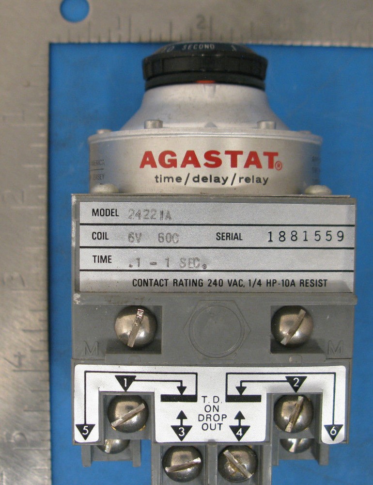 AGASTAT 0.1-1 SEC. TIMING RELAY 24221A