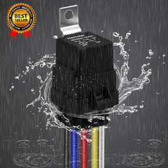 3 Pack 80/60 AMP 12V DC Waterproof Car Relay and Harness – Heavy Duty 12 AWG