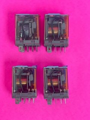 Releco C7-A20DX DC24V and C7-A20 AC120V Miniature Power Relay [Lot of 4]