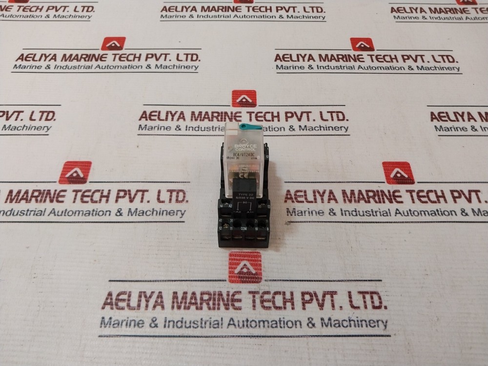 BROYCE CONTROL BC4/WT 24DC Relay With Base 24V DC 10A 300VAC E113714