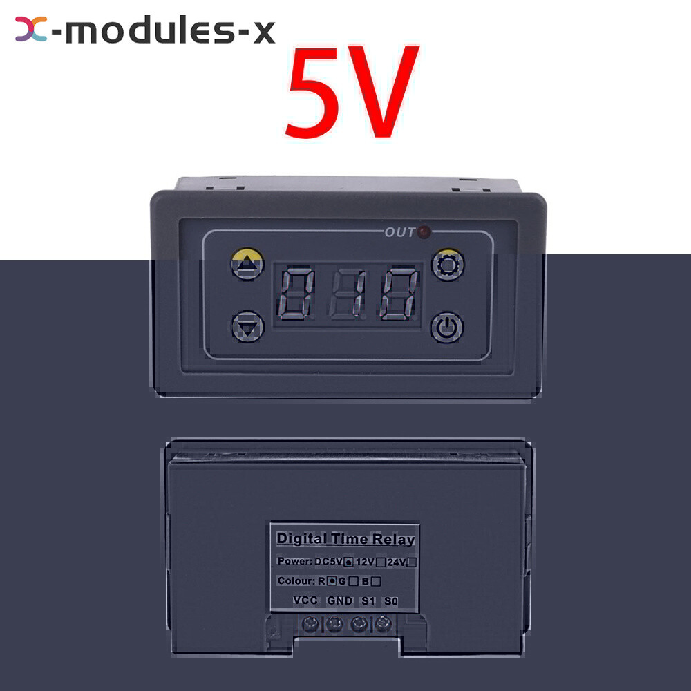 DC5/12/24V AC110-220V Delay Time Relay Module Timing Delay Cycle Switch Timer