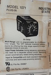 NEW ISSC 1071 PLUG-IN ON DELAY MULTI-RANGE TIMER! 1071-2-P-1-B 24VAC/DC IN, 120