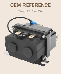 QWORK Solenoid Relay, 12V 250A Winch Relay Solenoid Replacement Contactor for 30