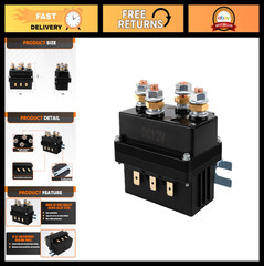 12V 500A Winch Solenoid Relay Contactor Replacement for ATV UTV SUV 8000-15000lb