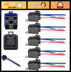 40/30Amp 12V DC Waterproof Automotive Relay – Heavy-Duty 4-Pin Wiring Kit