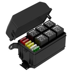 12V Relay Box 6 Slot ATC ATO Fuse Relay Module Block 6 Slots 12V Relay Switch