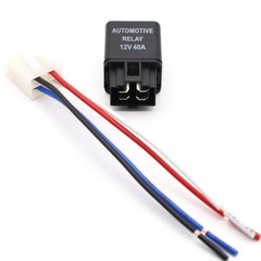 2Pcs Truck Car Electrical Relays 12V 40.0A SPST with 4 Terminals Wire Connectors
