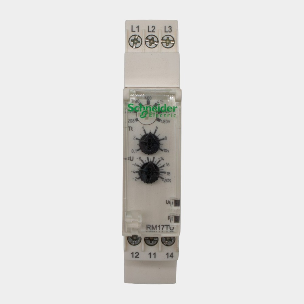 SCHNEIDER ELECTRIC RM17TU00 CONTROL RELAY 3PH UNDERVOLTAGE 208/480V NEW READY