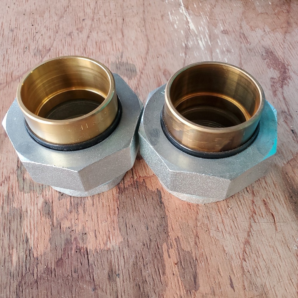 2″ Lead Free Dielectric Union WATTS Female Iron Pipe to Copper Solder 2pc set