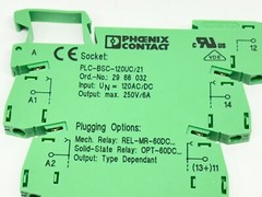 Phoenix Contact PLC-BSC-120UC/21 Relay Base 2966032 w/ 2961118 6A 250V Relay