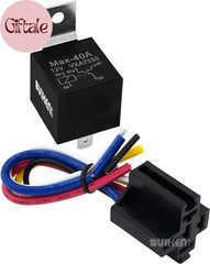 5-PIN Relay 40A/12V with Pre-Wired Plug/Socket for Horns/Compressors/Alarms/Fog