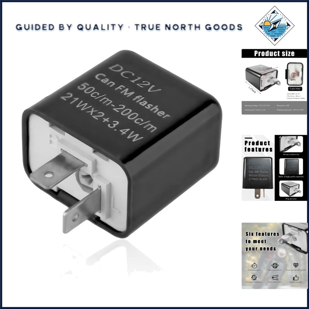 12V Speed Adjustable Electronic Flasher Relay for LED Turn Signal Lights