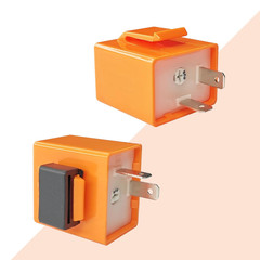 2Pcs 2-Pin 12V Speed Adjustable LED Electronic Flasher Relay Fix Motorcycle Turn