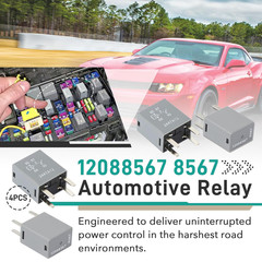 4 Pcs 12088567 8567 Automotive Relay – 12VDC 30A 4-Pin | Compatible with Buick