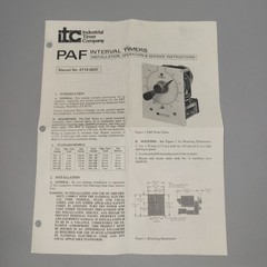 Industrial Timer Co ITC PAF-6S – 6 Second Interval/Delay Timer (B641)