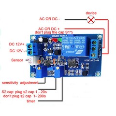 Photoresistor Relay Module 12V Light Detect Sensor Timmer Light Control