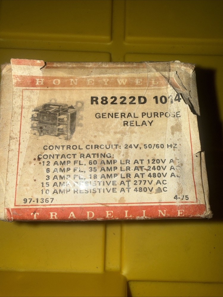Honeywell R8222D 1014 DPDT General Purpose Relay (24v Coil)