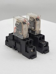 2PC C3Controls GPRM-S1c12D-3 Relay w Socket Base 12A 240V 120V Coil 5Pin