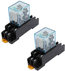 DPDT Power Relay Electromagnetic Relay IEC255 DC 12V Coil 8 Pin with Socket Base