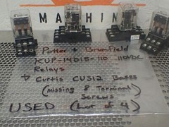 Potter & Brumfield KUP-14D15-110 110VDC Relays & Curtis CUS12 Bases (Lot of 4)