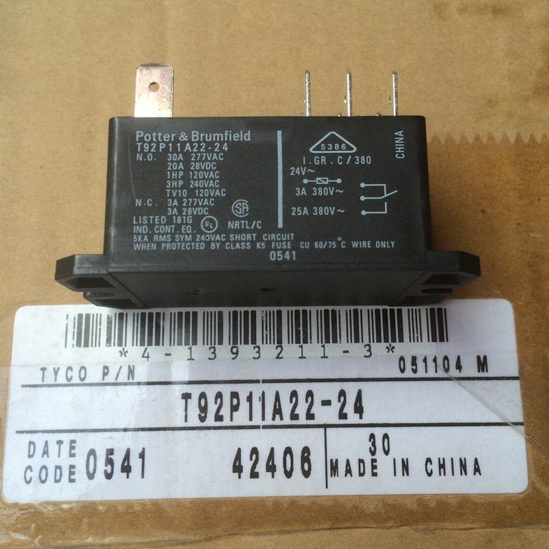 T92P11A22-24 Power Relay 30A 24VDC 6 Pins x 2pcs
