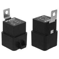 2 Pack Waterproof Relay Kit 12V 40A 4 Pin SPST Heavy Duty 14 AWG Tinned Co