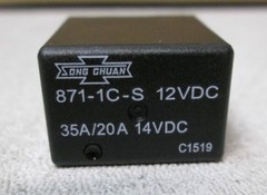 Song Chuan ISO Relay 12VDC coil SPDT 35/20A PN 871-1C-S 12VDC NEW USA SELLER