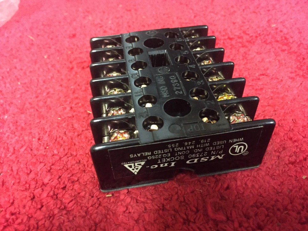 27390 Relay Socket, 12 Pin, Panel Mount, Screw Terminal, 12-20STRUTHERS DUNN NEW