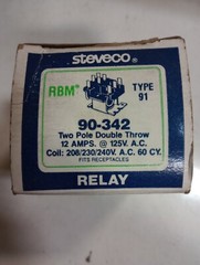 Steveco 90-342 RBM Type 91, Two Pole Double Throw Relay.