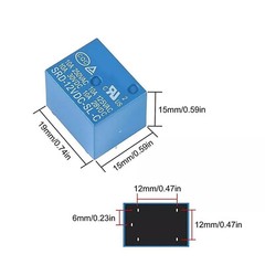 3V 5V 9V 12V Relay Micro Control Switch SPDT PCB 5 Pin Packs of 1, 2, 5 or 10
