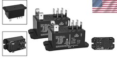 Power Relay Pack of 2 12V DC 30A Dual Pole Double Throw Compatible With 120/2…
