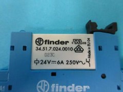 NEW 24V Relay Finder socket type 93.51.7.024 + Finder relay 34.51.7.024.0010